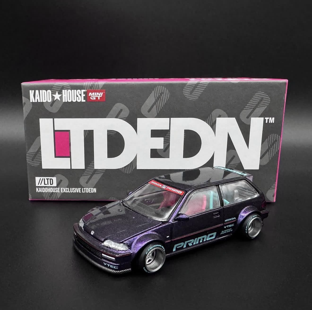 Kaido House 1:64 LTDEDN Honda Civic (EF) Kaido Works LA Diecast Club Exclusive - KHMG136