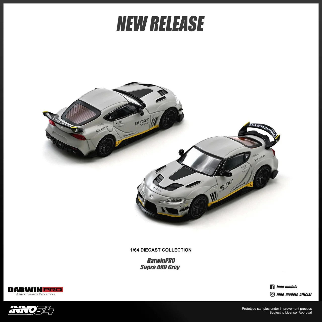 Inno64 1:64 Toyota Supra A90 DarwinPRO - Matte Grey