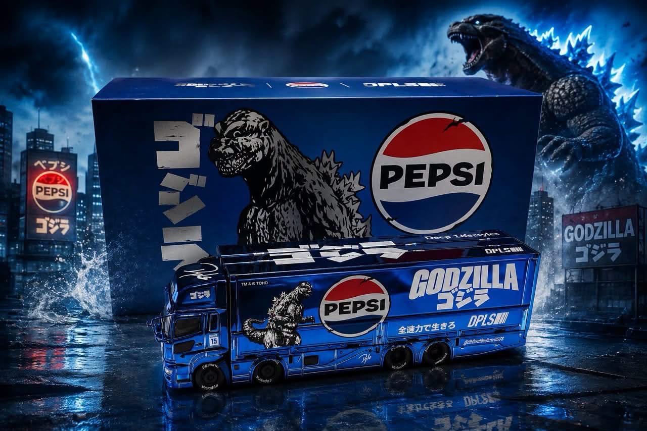 **LIMIT 1** GCD x DPLS 1:64 2026 Hong Kong Toy Car Salon Exclusive - Pepsi Godzilla Livery