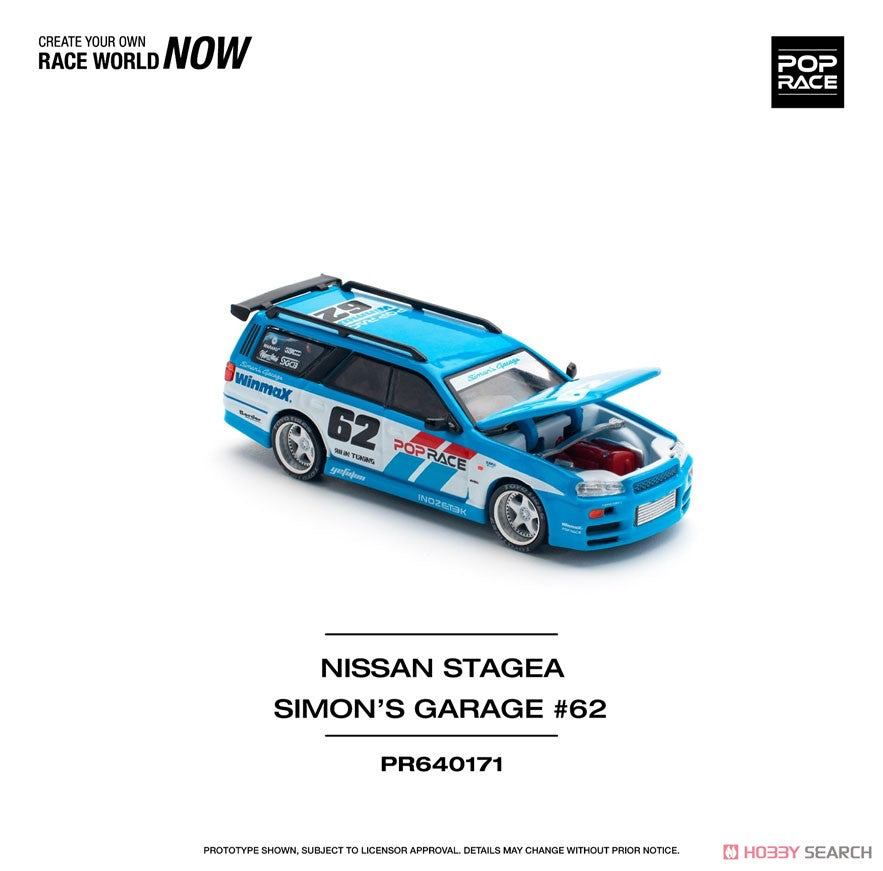 Pop Race 1:64 Nissan Stagea Simon’s Garage #62 (Limited Edition)