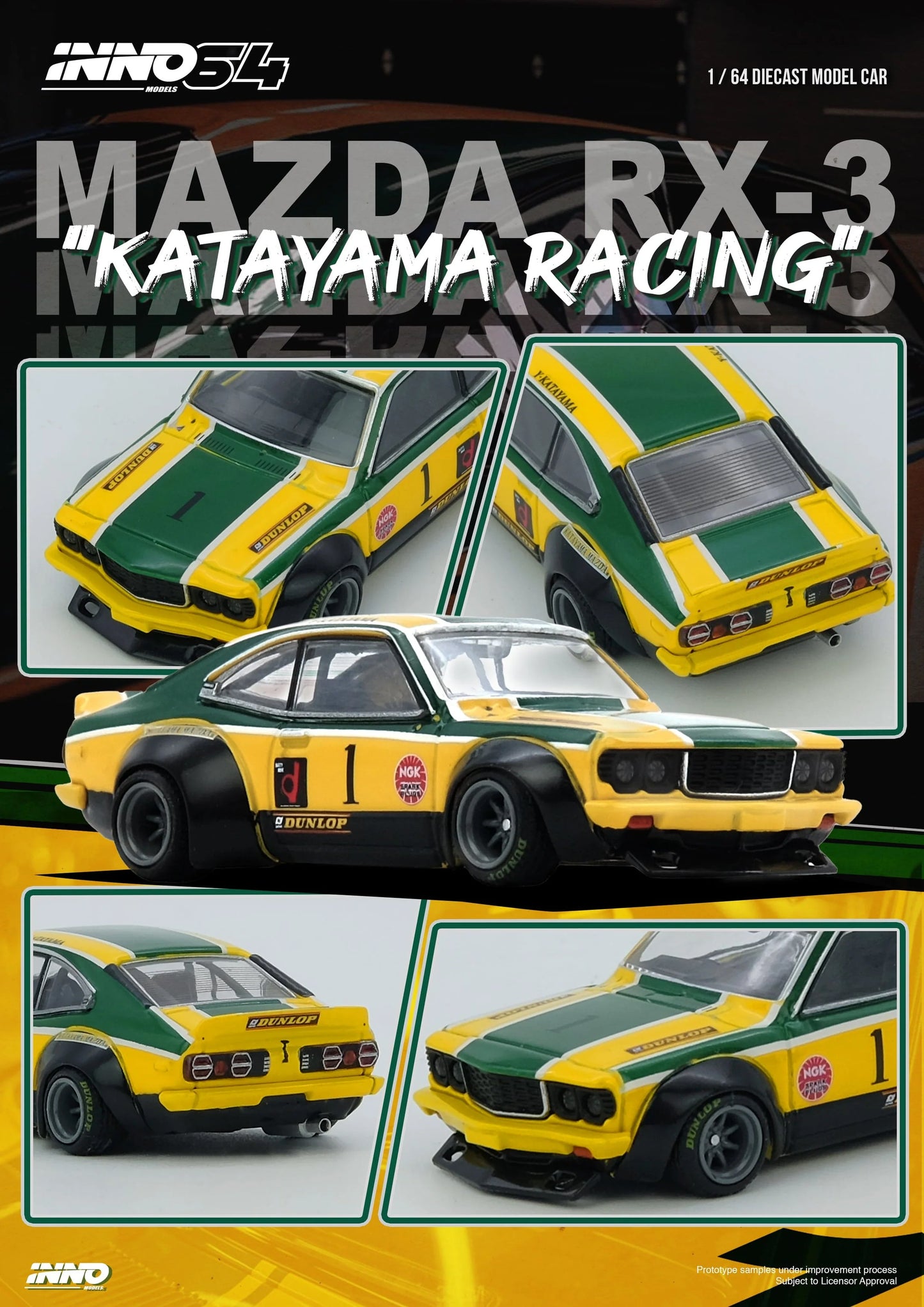 Inno64 1:64 Mazda Savanna RX3 Katayama Racing