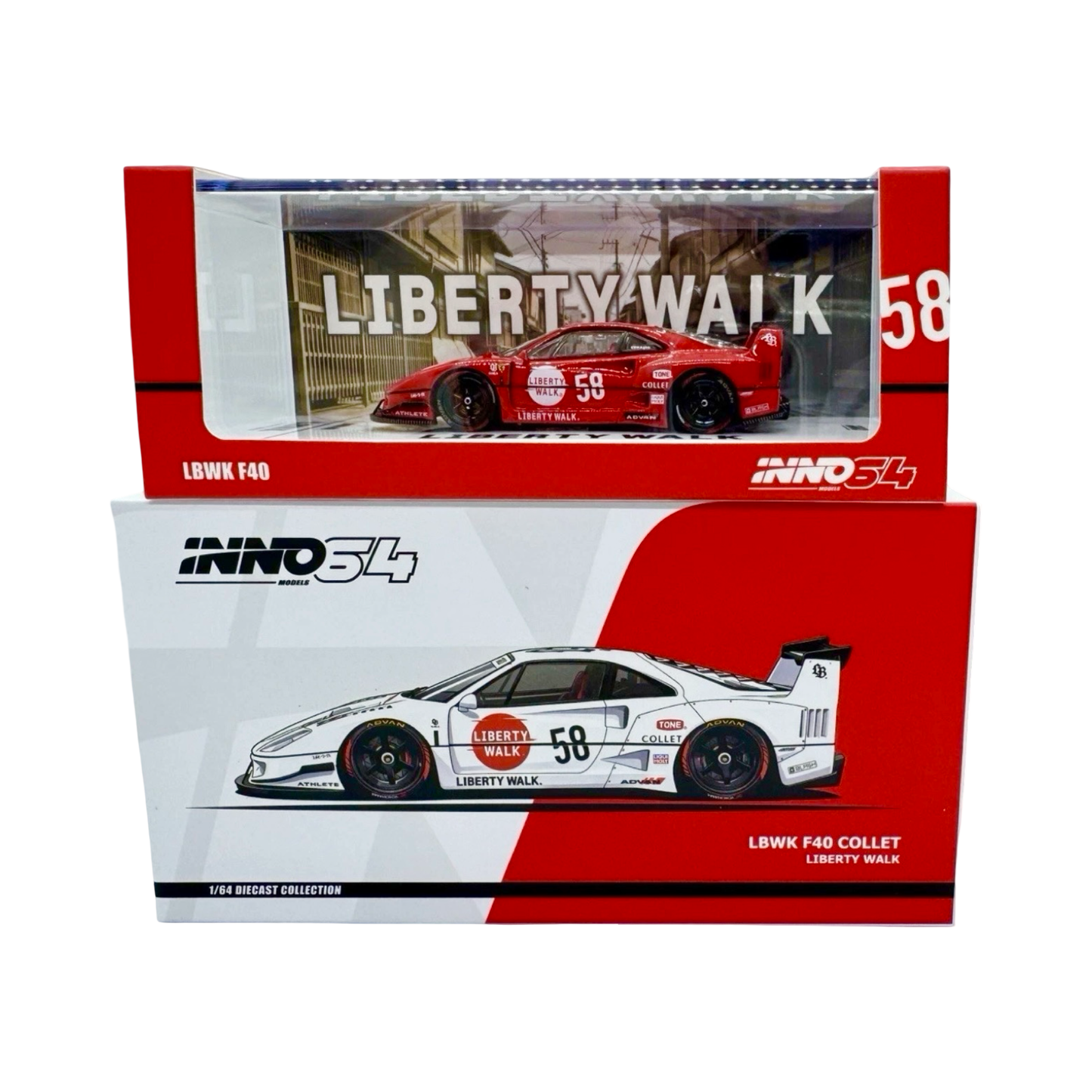 Inno64 1:64 LBWK F40 COLLET - RED **CHASE**