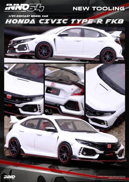 Inno64 1:64 Honda Civic Type R FK8 - White