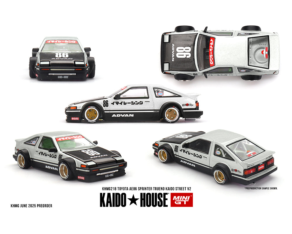 MiniGT X Kaido House 1:64 Toyota AE86 Sprinter Trueno Kaido Street V2 - White