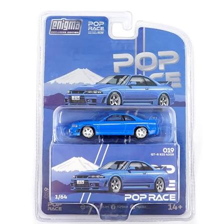 Pop Race X Enigma 1:64 Nissan Skyline GT-R R33 Nismo 400R Championship Blue