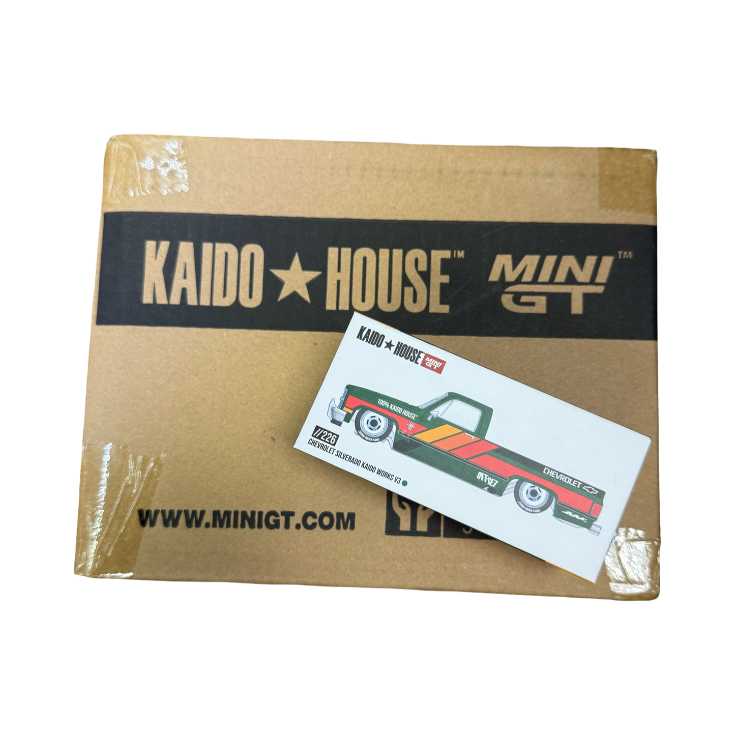 MiniGT X Kaido House 1:64 Chevrolet Silverado KAIDO WORKS V3 - Dark Green **SEALED CASE**