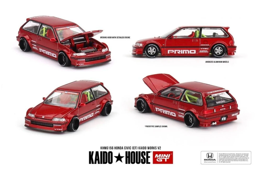 Kaido House 1:64 Honda Civic (EF) Kaido Works V2 - Regular & Chase PAIR