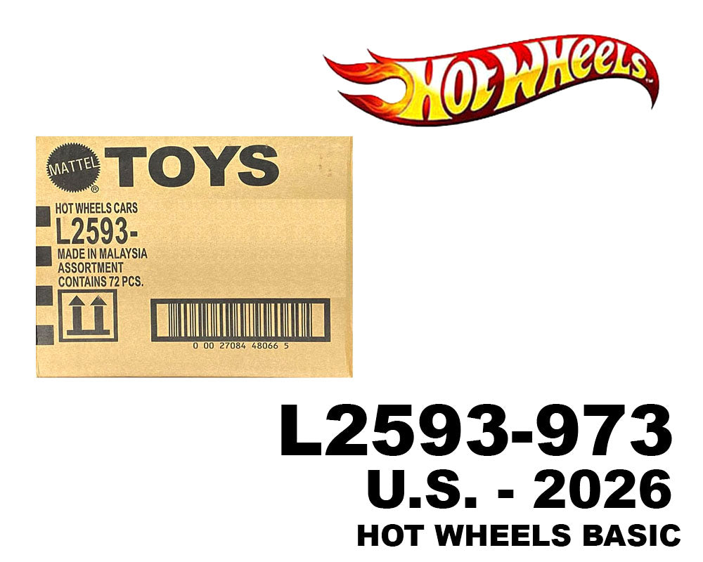 Hot Wheels 1:64 Basic Cars USA Assortment - 2026 J Factory Sealed Case