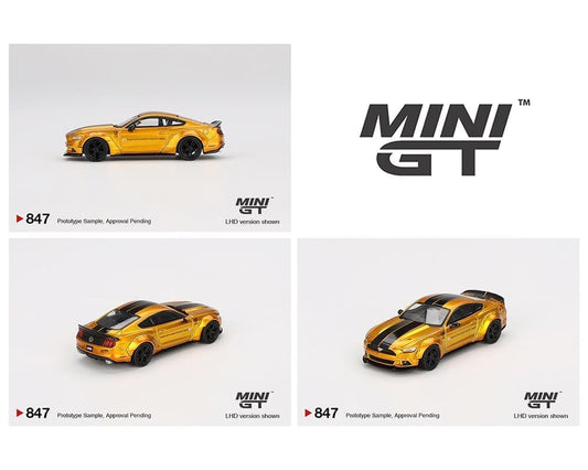 MiniGT 1:64 LB-Works Ford Mustang – LB Gold – Limited Edition #847