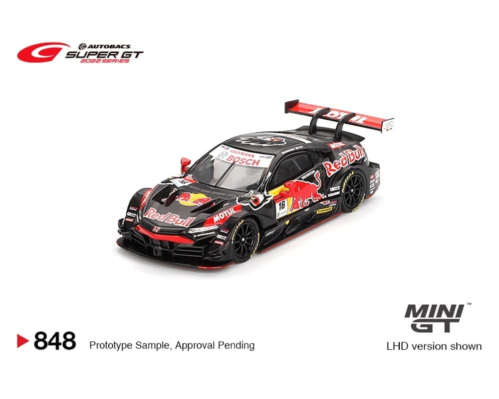 MiniGT 1:64 Japan Exclusive Honda NSX-GT “Type S” GT500 #16 “Red Bull MOTUL MUGEN NSX-GT” TEAM Red Bull MUGEN 2022 SUPER GT Series #848