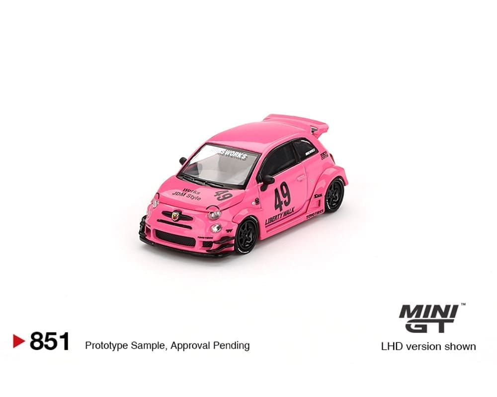MiniGT 1:64 ABARTH 595 LB-WORKS x Abas Works – Pink #851