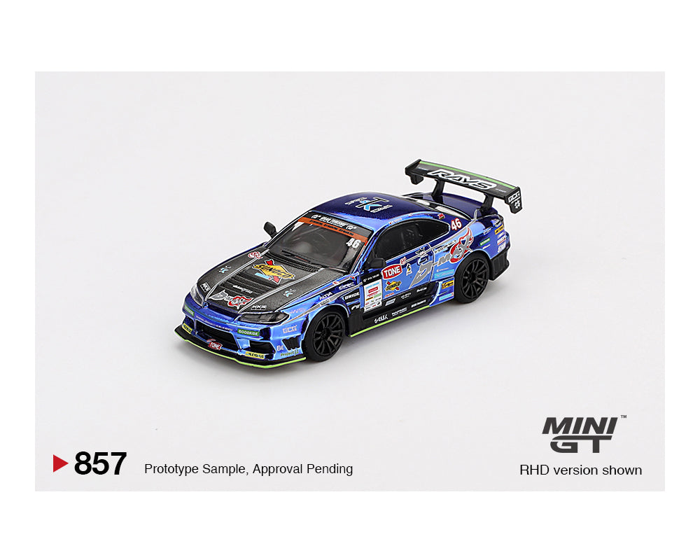 MiniGT 1:64 Japan Exclusive Nissan Silvia (S15) #46 D-MAX Racing 2023 D1 Grand Prix Limited Edition #857