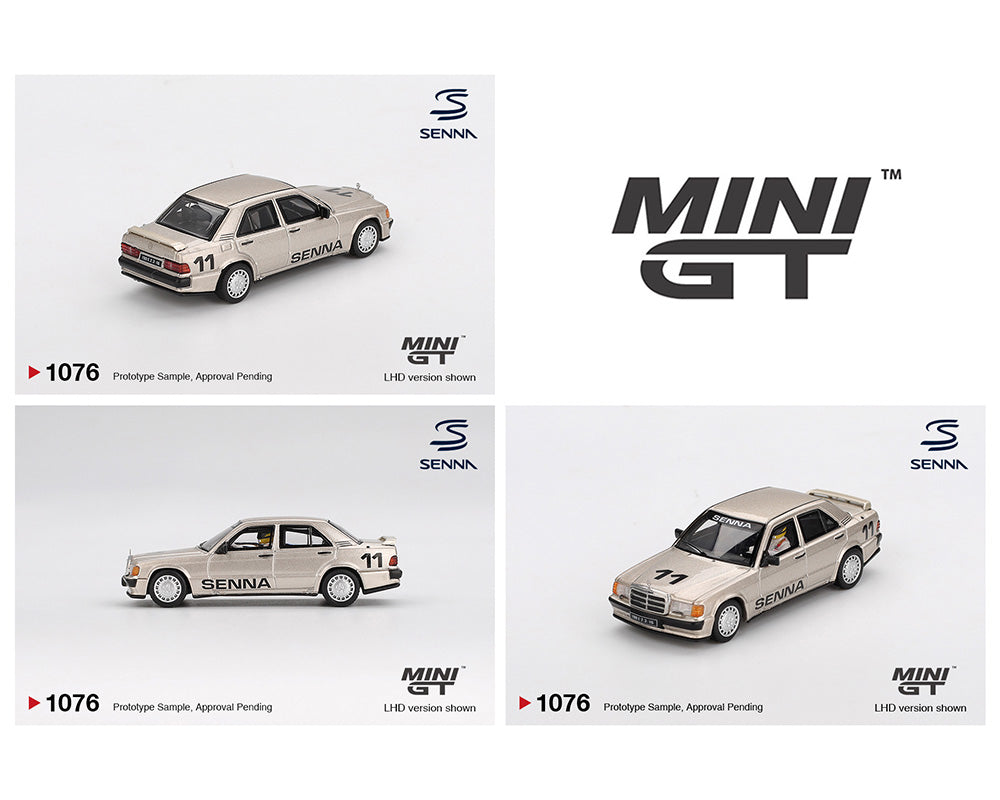 **LIMIT 1** MiniGT 1:64 Mercedes-Benz 190 E 2.3-16 #11 Ayrton Senna 1984 Nürburgring Race of Champions w/ Figure #1076