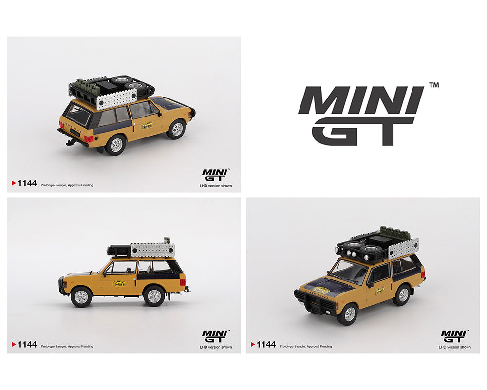 MiniGT 1:64 Range Rover 1981 Camel Trophy Sumatra C.Swoboda & K.Mentel Winner – Yellow #1144