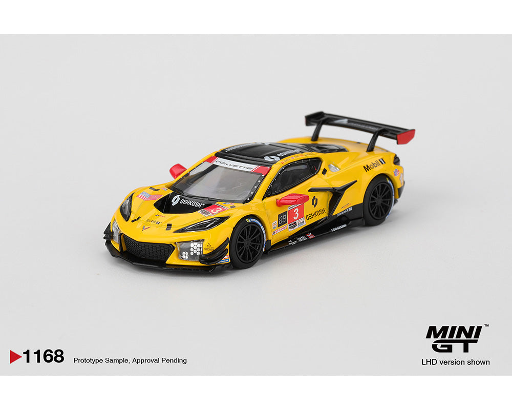 MiniGT 1:64 Chevrolet Corvette Z06 GT3.R #3 Corvette Racing by Pratt Miller Motorsports 2025 IMSA Daytona 24 Hrs #1168