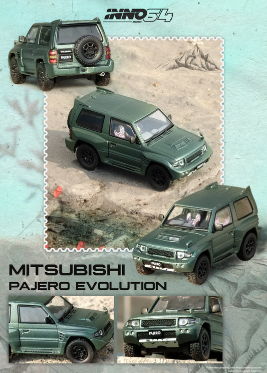 Inno64 1:64 Mitsubishi Pajero Evolution - Satin Green