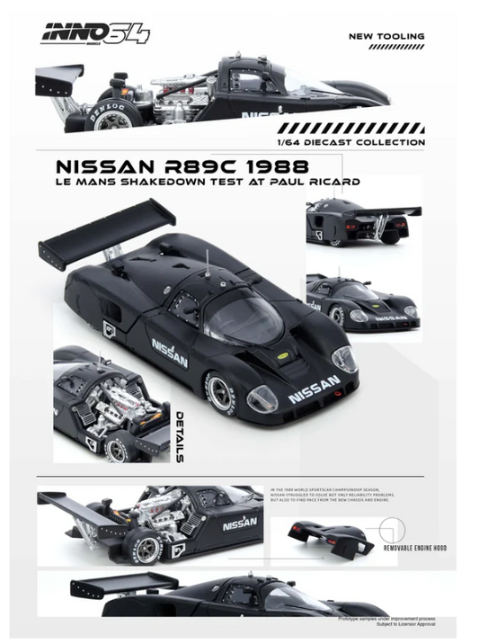 Inno64 1:64 Nissan R89C Le Mans Shakedown Test At Paul Ricard 1988