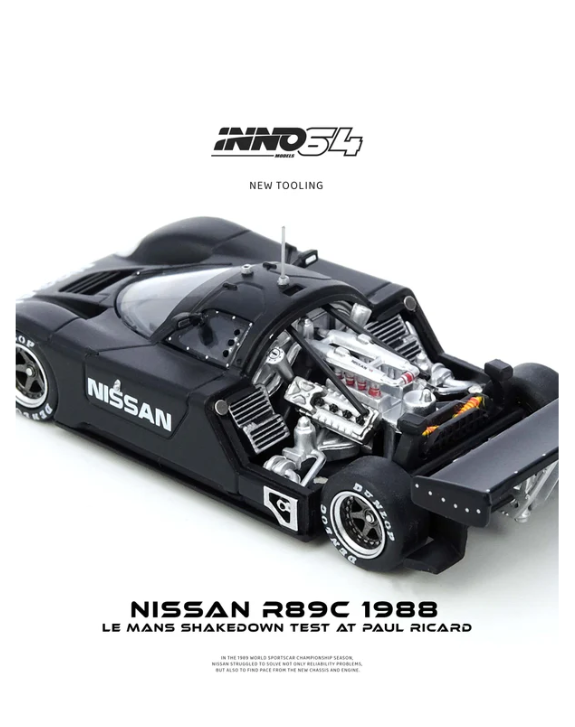 Inno64 1:64 Nissan R89C Le Mans Shakedown Test At Paul Ricard 1988
