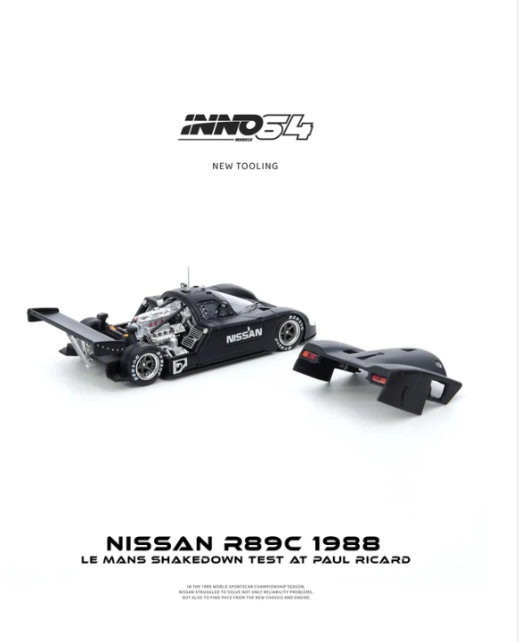 Inno64 1:64 Nissan R89C Le Mans Shakedown Test At Paul Ricard 1988