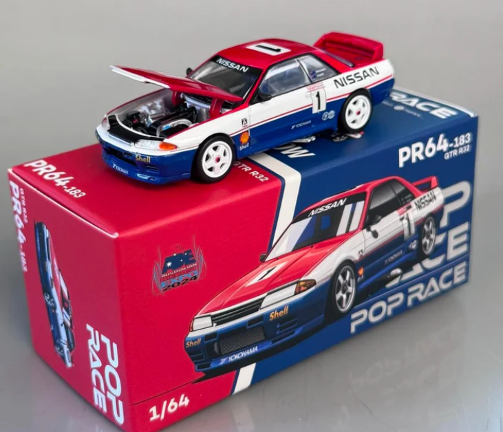POPRACE オーストラリア限定 NISSANスカイライン GT-R R32 Pop Race 1:64 Nissan Skyline GT-R R32 Australian Diecast