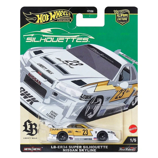 Hot Wheels 1:64 Premium 2025 Car Culture Silhouette LB-ER34 Super Silhouette Nissan Skyline **SINGLE CAR**