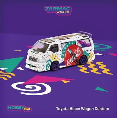 Tarmac Works 1:64 Toyota Hiace Custom Delivery Van - Coca Cola