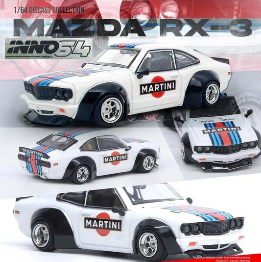 Inno64 1:64 Mazda Savanna RX3 - Martini Racing Livery