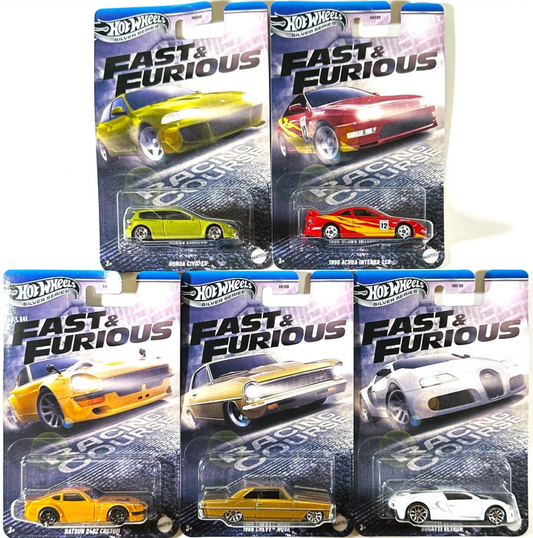 Hot Wheels 1:64 2025 Silver Series - Fast & Furious Racing Course *Set Of 5*