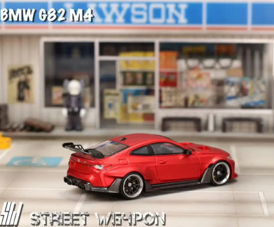 Street Warrior 1:64 BMW G82 M4 Widebody Matte Red Special Edition