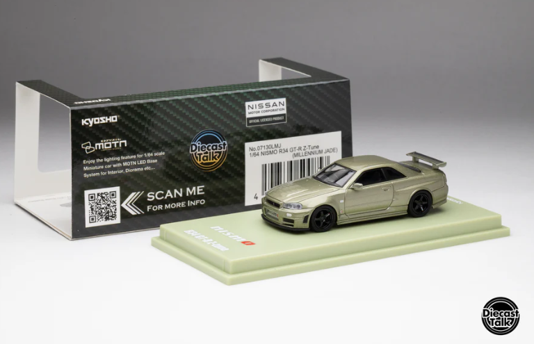 Kyosho X Diecast Talk 1:64 Nissan Skyline R34 GT-R Millenium Jade