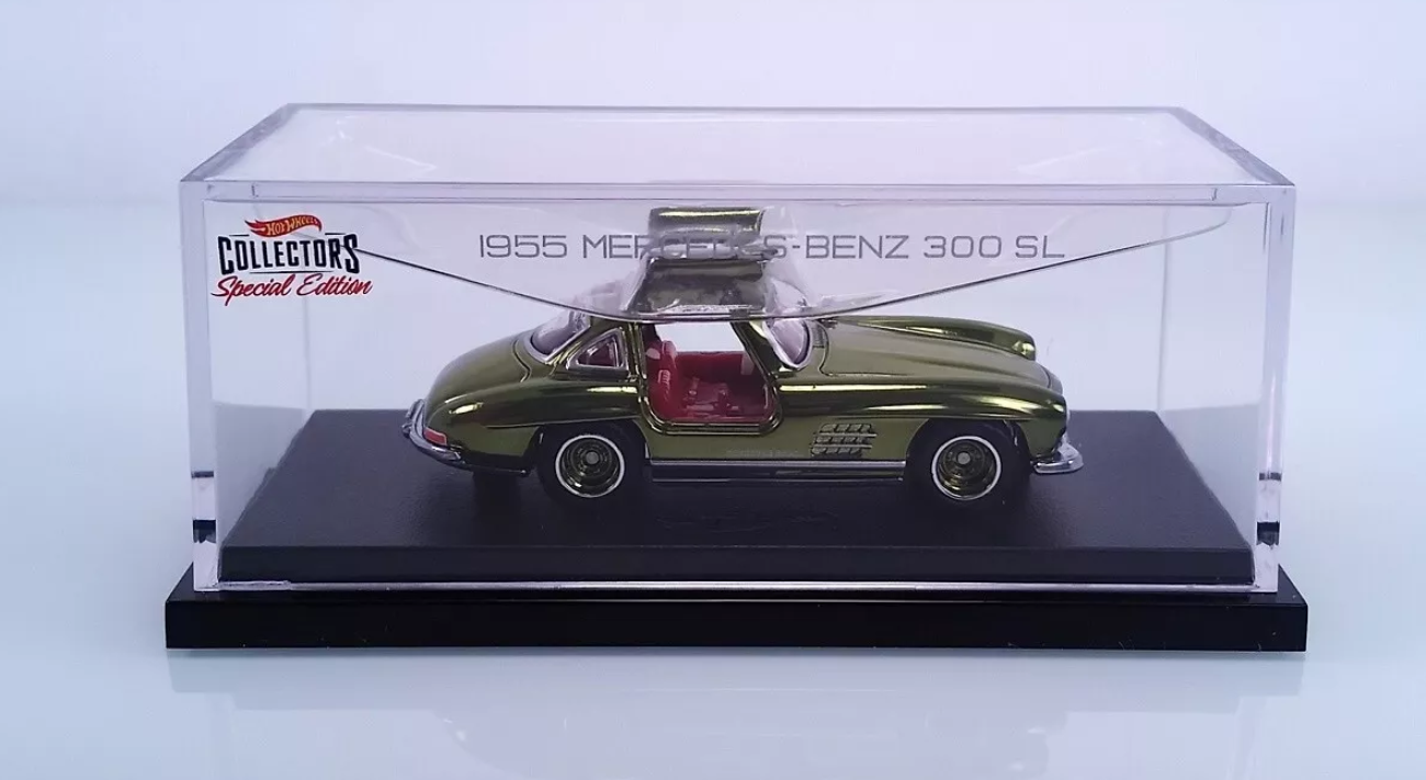 Hot Wheels 1:64 RLC Red Line Club 55' Mercedes Benz 300SL - Spectraflame Olive Green