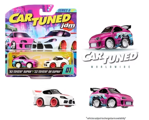 Car Tuned 1:64 2025 2-Pack JDM Series 6 - '93 Toyota Supra & '22 Toyota GR Supra