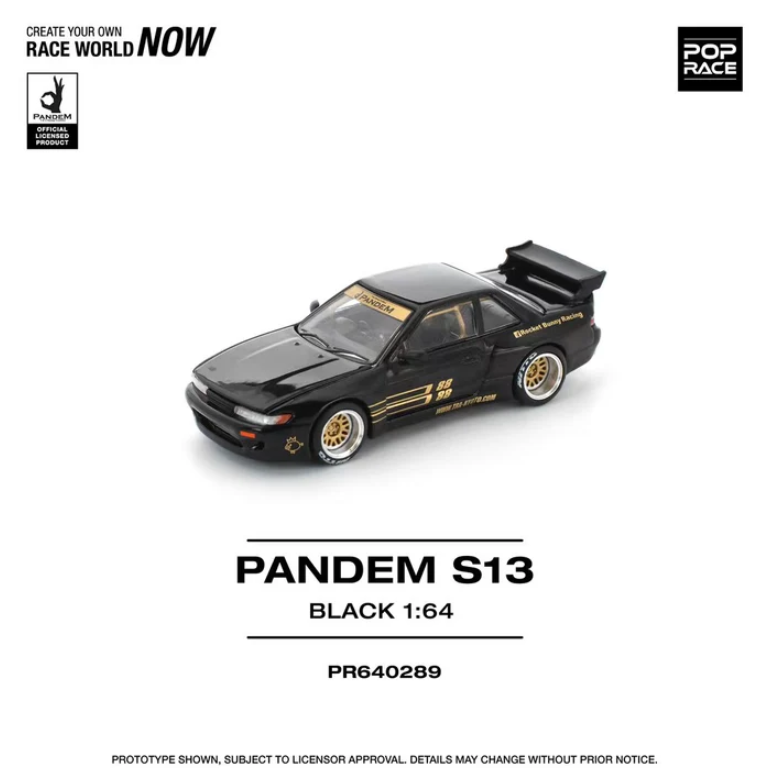 Pop Race 1:64 Pandem S13 - Black