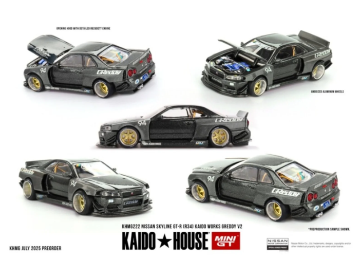 Nissan Skyline GT-R 34 Kaido house 2台セット MiniGT X Kaido House 1:64 Nissan Skyline GT-R R34 Kaido Works