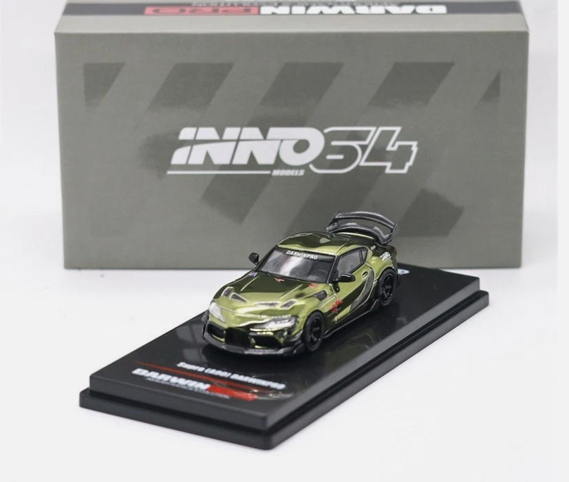 Inno64 1:64 Toyota Supra A90 Darwin Pro Chrome Green - *CHASE*
