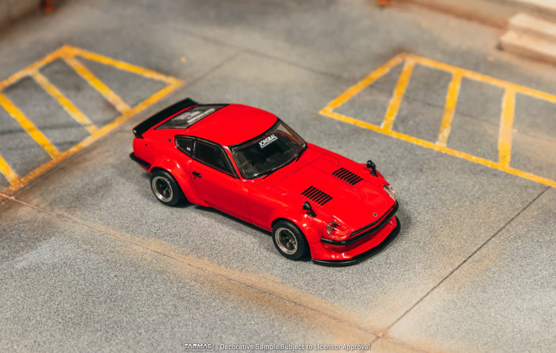 Tarmac Works 1:64 Nissan Fairlady Z S30 JONSIBAL Widebody Red – Hong Kong Toy Car Salon 2025 Special Edition