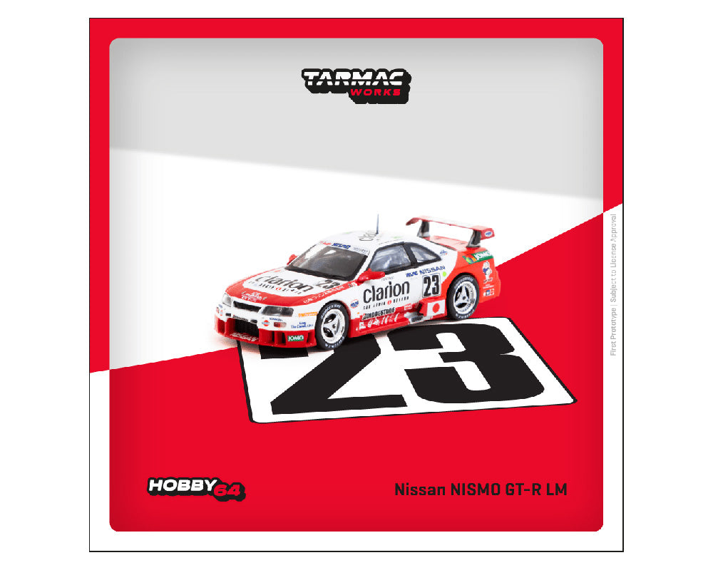 Tarmac Works 1:64 Nissan NISMO GT-R LM 24h of Le Mans 1995 Presentation K. Hoshino / T. Suzuki / M. Kageyama