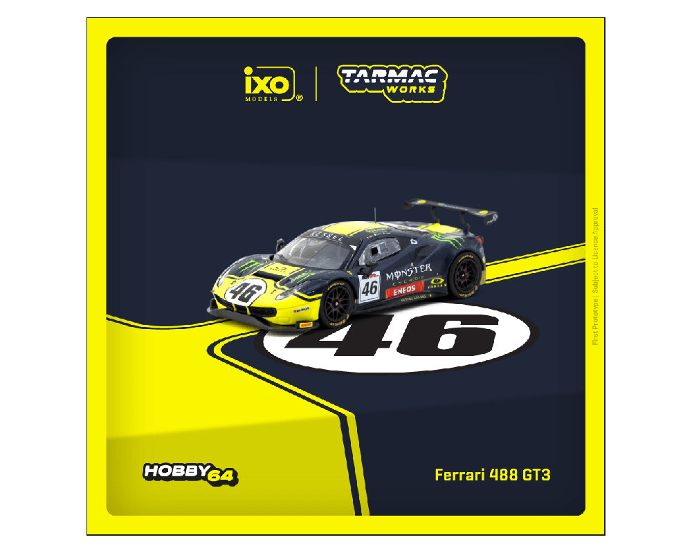 Tarmac Works 1:64 Ferrari 488 GT3 Gulf 12 Hours 2019 V. Rossi / A. Salucci / L. Marini