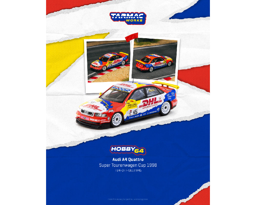 Tarmac Works 1:64 Audi A4 Quattro Super Tourenwagen Cup 1998 Frank Biela