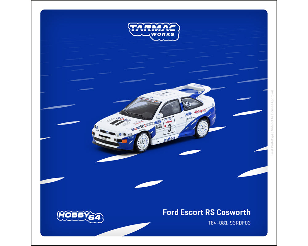 Tarmac Works 1:64 Ford Escort RS Cosworth #3 Rally France 1993 Winner