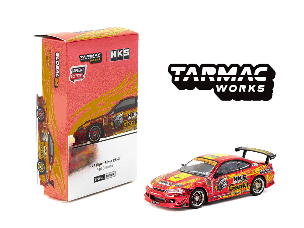 Tarmac Works 1:64 HKS Hiper Silvia RS-2 Special Edition – Red Chrome