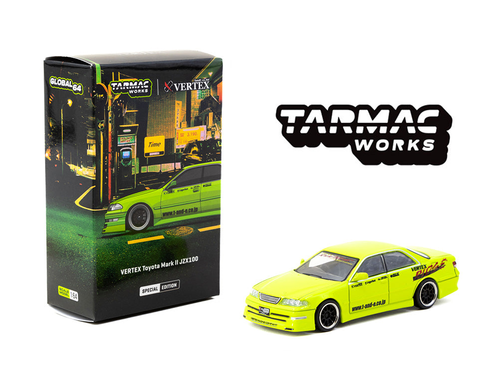 Tarmac Works 1:64 Global VERTEX Toyota Mark II JZX100 Special Edition – Green
