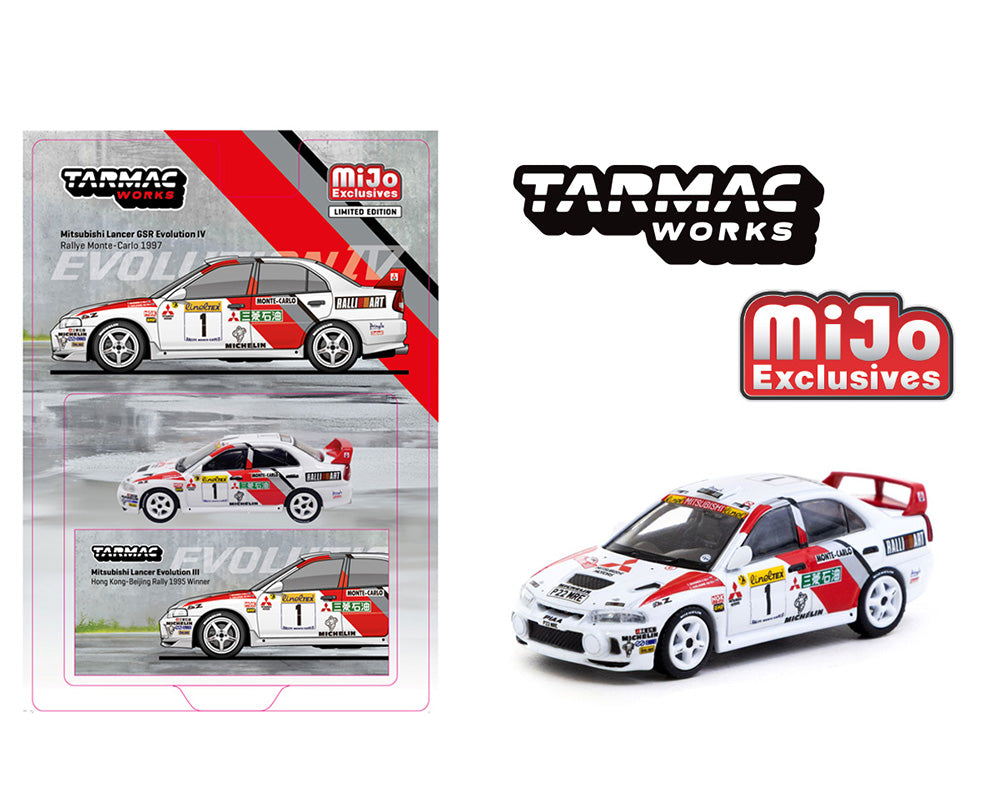 Tarmac Works 1:64 Mitsubishi Lancer Evolution IV Rallye Monte-Carlo 1997 Tommi Mäkinen / Seppo Harjanne