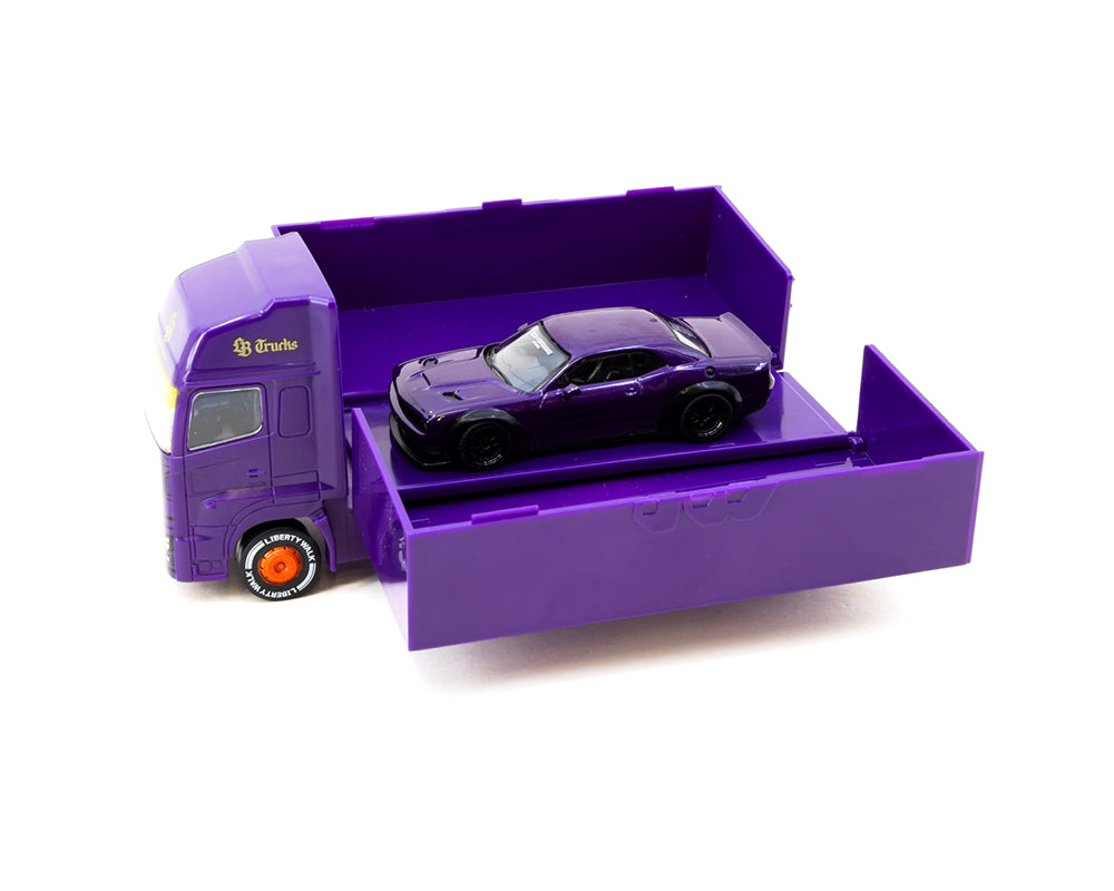 Tarmac Works 1:64 LB-WORKS Dodge Challenger SRT Hellcat with Truck Special Edition – Global64