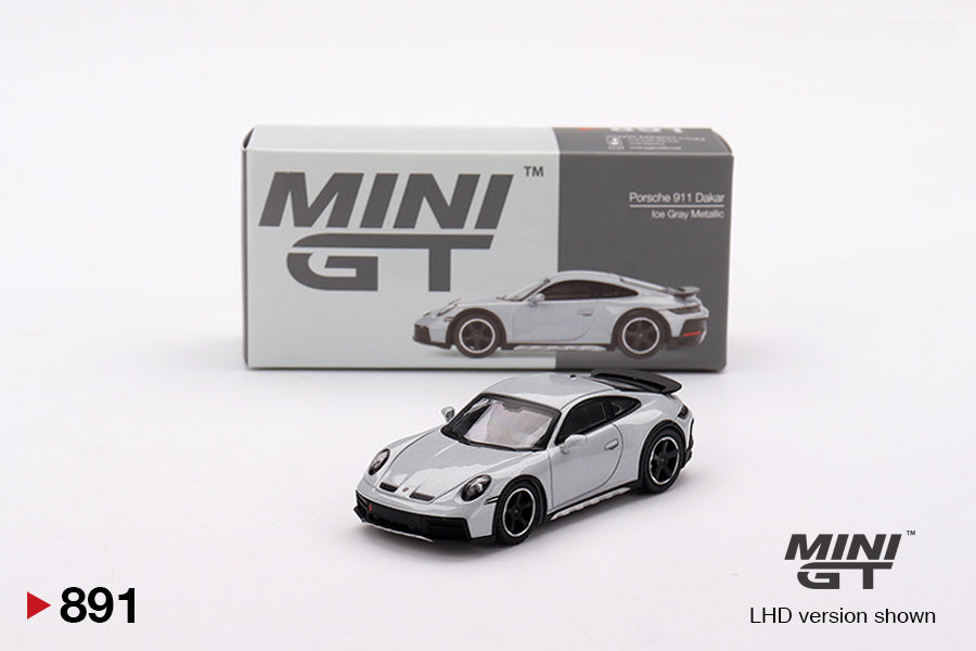 MiniGT 1:64 Porsche 911 Dakar – Ice Gray Metallic #891