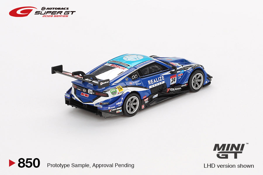 MiniGT 1:64 Japan Exclusive Nissan Z GT500 #24 “REALIZE CORPORTATION ADVAN Z” KONDO RACING 2023 SUPER GT Series #850