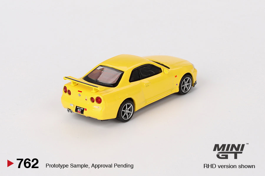 MiniGT 1:64 Nissan Skyline GT-R (R34) V-Spec Lightning Yellow #762
