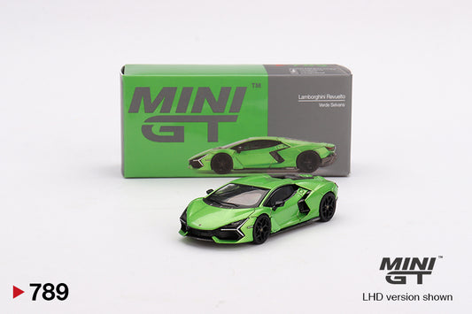 MiniGT 1:64 Lamborghini Revuelto – Verde Selvans #789
