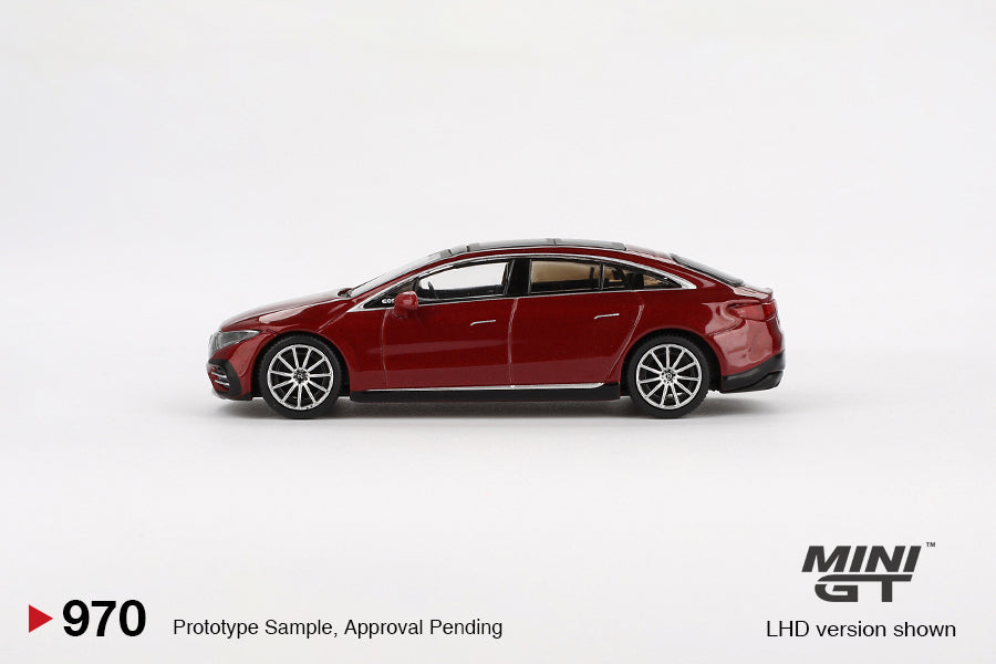 MiniGT 1:64 Mercedes-Benz EQS 580 4MATIC – Red Metallic #970
