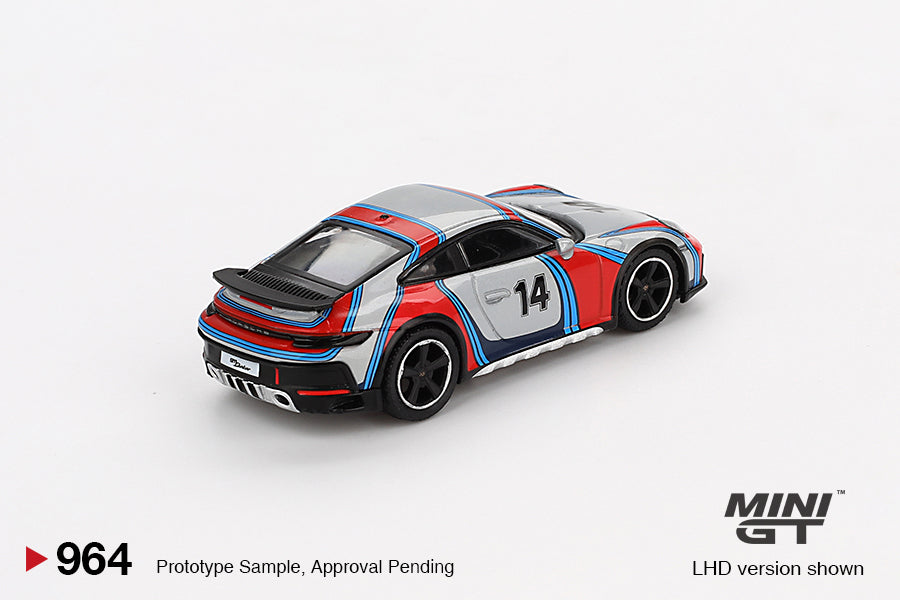 MiniGT 1:64 Porsche 911 Dakar “Rally 1974” – Ice Grey Metallic #964